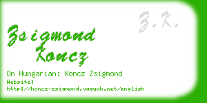 zsigmond koncz business card